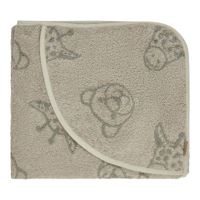 Sterntaler Kapuzenbadetuch 100x100 cm grau von Sterntaler